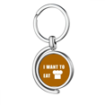 thumbnail image 1 of Come pastel deseo vida Rotating keychain Metal Keyring Holder, 1 of 2