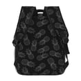 thumbnail image 4 of Rateoe White Pineapples Pattern Casual Backpack for School, Work, Travel – Adjustable Straps, Multiple Compartments – Ergonomic Design, Fits Laptops and Tablets, 4 of 5