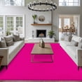 thumbnail image 4 of Rose Pink Area Rugs 6x9 for Living Room, Farmhouse Solid Pink Color Modern Art Non Slip Washable Rug Runner, Low Pile Indoor Floor Carpet Mat Bathroom Rugs for Bedroom, Kids Room, 4 of 9