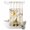 Yellow, variant on No Hook Shower Curtain, Yellow Gnomes Shower Curtains for Bathroom with See Through Top Window, Bees Spring Floral Daisy Branches Waterproof & Washable Bath Curtain Standard 72"x72"