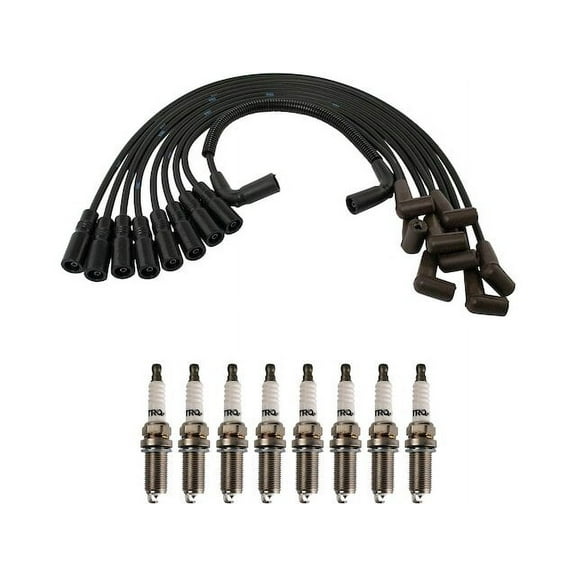 Spark Plug Wire Set with Spark Plugs - Compatible with 2001 - 2002 GMC Savana 3500 5.7L V8 BI-FUEL