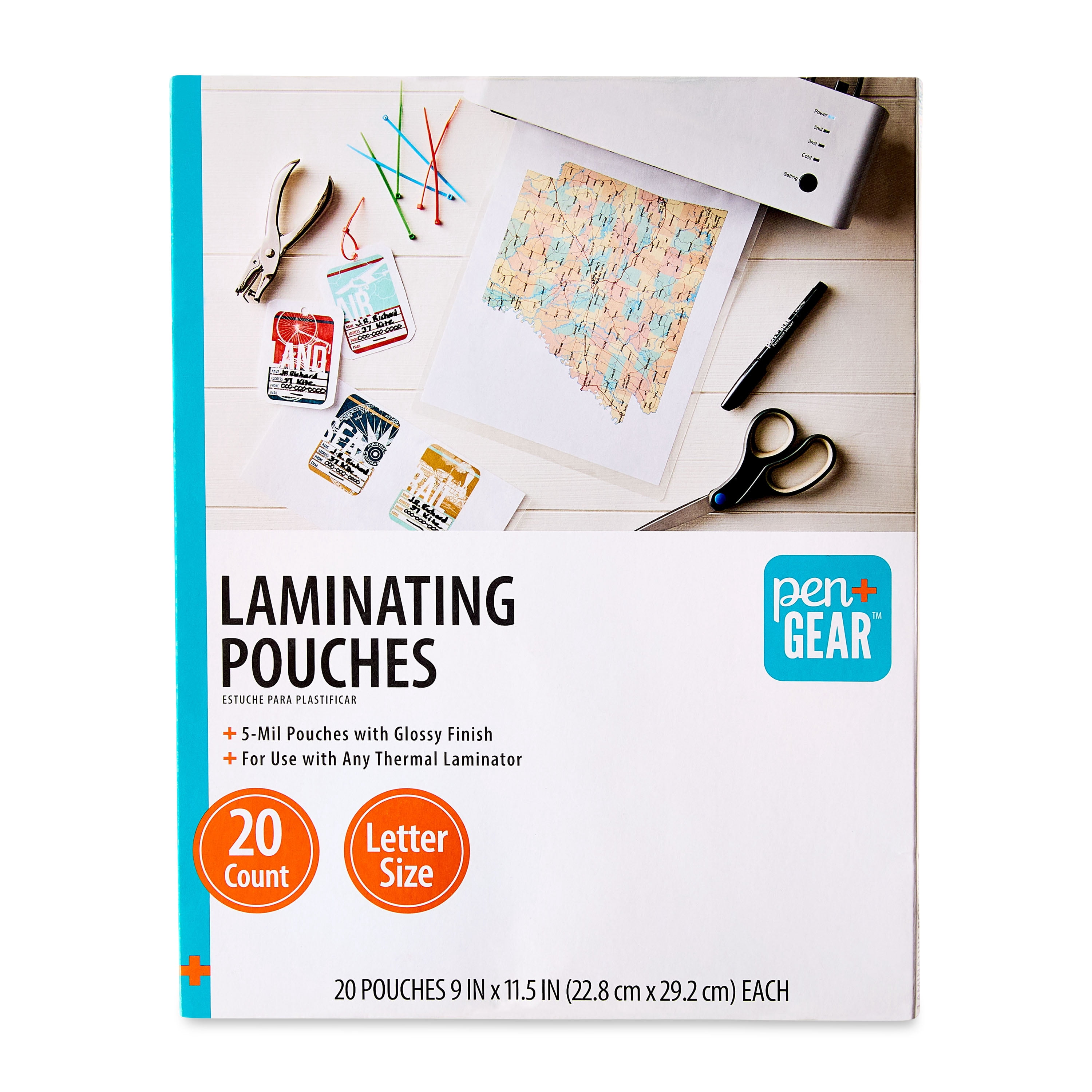 (3 pack) Pen+Gear Thermal Laminating Pouches 20 Count, 9 x 11.5 x 0.1inch, Laminator Type: Thermal