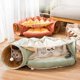 thumbnail image 3 of Pet Cat Tunnel Bed Interactive Play Toy for Ferrets  with Ball Indoor Kitten Pet Exercising Tunnel，Rabbit Collapsible Play Tube ShopWise Round, 3 of 10