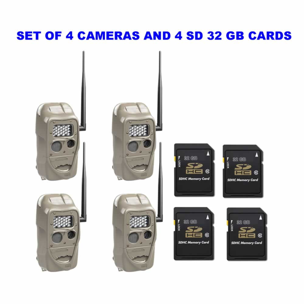 Cuddeback CuddeLink Long Range IR Wireless Game Camera 4Pack With 4