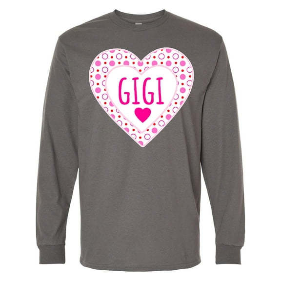 Inktastic Gigi Pink Valentine Hearts Long Sleeve T-Shirt