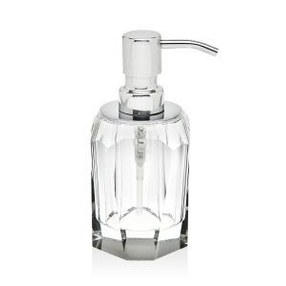Strata Clear NonLeaded Crystal Vanity Bathroom Soap Dispenser