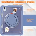 thumbnail image 4 of SaniMore Case for iPad Mini 6 8.3", with Shoulder Strap Pencil Slot Hybird PC TPU Back Cover 360° Ratating Handle Bracket Shockproof Anti-fall Rugged Kids Shell, Purple, 4 of 18