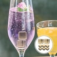 thumbnail image 3 of 8pcs Stainless Steel Ice Cubes Whiskey Chilling Stones Metal Whisky Rocks Cooling Drinks Cubes Ice Wedding Tool for Wine Dice Chilling Home Kitchen Bar Golden, 3 of 5