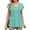 Mint Green, variant on Tittly T Shirts for Women Spring Tops for Women Womens Tops Casual Summer Sleeve T Shirts Trendy Ruffle Short Sleeve Loose V Neck Tunic Tops Tshirts Shirts Basic Tees Black L