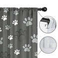 thumbnail image 4 of Blackout Kids Curtains,Grey Dog Paw Footprint Childrens Insulated Curtains Set Of 2,Bedroom Essentials,Toddler Room Decor 52x63in(132x160cm), 4 of 4