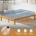 thumbnail image 4 of EDX 14 inch Full Bed Frame, No Box Spring Needed, Wooden Platform Bed Frame Mattress Foundation with Support Slats, Natural Pine, 4 of 10