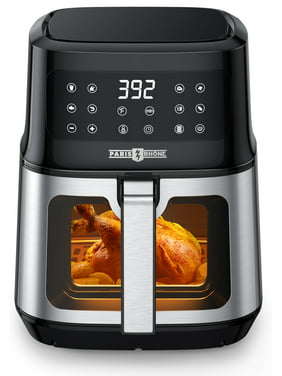 Paris Rhone Air Fryer, 8-in-1 airfryer with Viewing Window Touch Control Non-Stick Baske, 5.3 QT