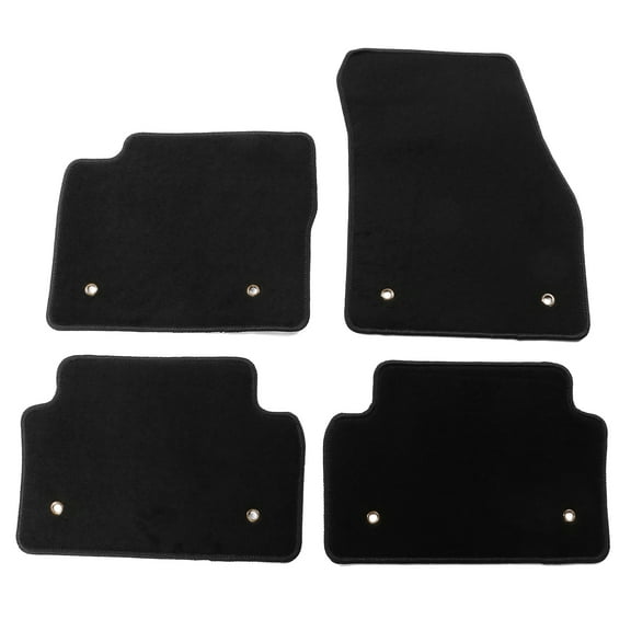 Ikon Motorsports Floor Mats Compatible With 2018-2023 Jaguar E-Pace, Black Nylon Car Auto Front Rear Carpets Liner 4PC Set Protector