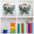 thumbnail image 6 of Foldable Storage Basket,Canvas Fabric Foldable Storage Bins with Handles Open Home Storage Bins Boxes for Toy Book Shelf Closet Baskets Intricately Butterfly, 6 of 8