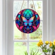 Window Hanging, Butterfly Suncatcher for Window, Colorful Pendant Ornament Sun Catchers Indoor Window Home Garden Party Wedding Decor
