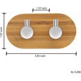 thumbnail image 4 of Gancho adhesivo, ganchos de pared para baño, toallero, cocina, dormitorio, bambú y acero inoxidable, 4 of 5
