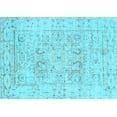 thumbnail image 1 of Ahgly Company Machine Washable Indoor Rectangle Oriental Light Blue Traditional Area Rugs, 2' x 5', 1 of 4