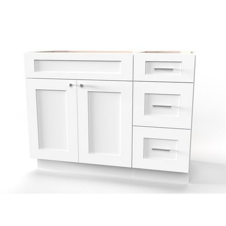 Disar 39'' Single Bathroom Vanity With Drawer Right Base Only
