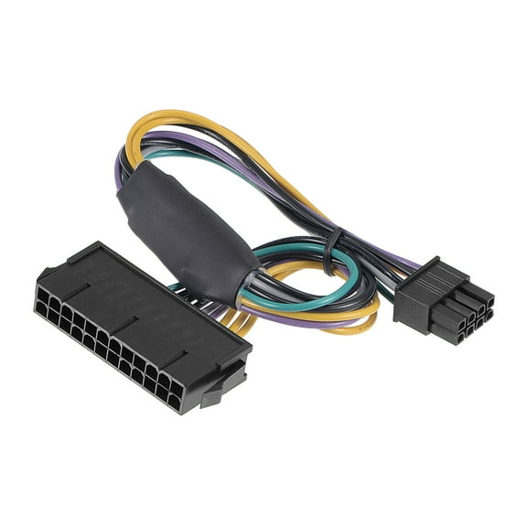 Uxcell 24 to 8 Pin Mainboard Power Cable for ATX Modular Board 18 AWG 33cm