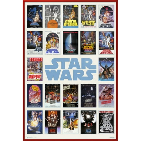 Star Wars - Framed Movie Poster / Print (One Sheet Poster Collage) (Size: 24