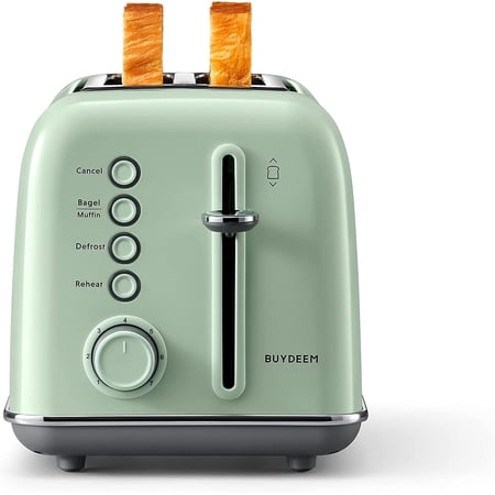 DT620 2-Slice Toaster, Extra Wide Slots, Retro Stainless Steel with High Lift Lever, Bagel and Muffin Function, Removal Crumb Tray, 7-Shade Settings,Arctic White