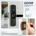 thumbnail image 5 of Deadbolt Strike Plate, Adjustable Door Strike Plate with Screws Stainless Steel Silver, 5 of 6