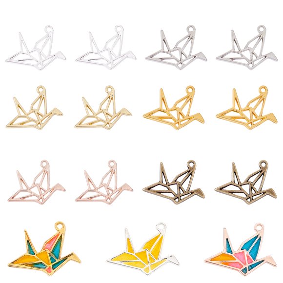 6 Couleurs Alliage Lunette Arrière Ouverte Pendentifs pour DIY Résine UV Résine Époxy Fleur Pressée Bijoux Papier Grue Couleur Mixte 31x24mm 6 Couleurs 4 Pcs/couleur 24 Pcs/boîte