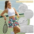 thumbnail image 6 of Xoenoiee Tropical Hibiscus Plumeria Palm Leaves Print Tennis Skirts for Women Pleated Athletic Skort Lightweight Golf Skirts with Shorts Pocket Workout Pickleball, Size S, 6 of 7