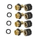 thumbnail image 2 of Conector rápido para manguera de jardín de 3/4 de pulgada, macho y hembra de liberación rápida para césped 4 juegos, 2 of 9