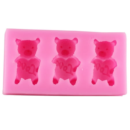 

3D Bear Silicone Mold Baby Birthday Cake Decorating Tools Fondant Chocolate Gumpaste Mould Cookie Baking Clay Candy Molds