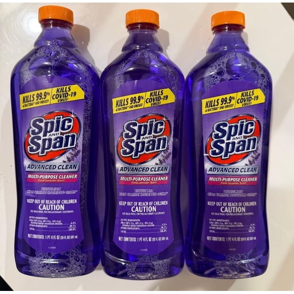 Spic and Span Fresh Lavender Scent Antibacterial Cleaner Refills , 20 oz. each 3 PACKS