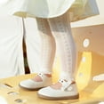 thumbnail image 5 of Jalioing Girls Lace Tights Footless Knit Hollowed Leggings Toddler Baby's Cute Ankle Length Stocking Pants, 5 of 7