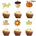 thumbnail image 2 of Coofit Cake Topper Glitter Cute 24PCS Cupcake Topper Cake Top Decor for Thanksgiving, 2 of 10