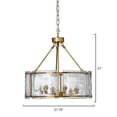 thumbnail image 3 of Jamie Young  Glenn Large Round Metal 6-Light Chandelier Brass, 3 of 5