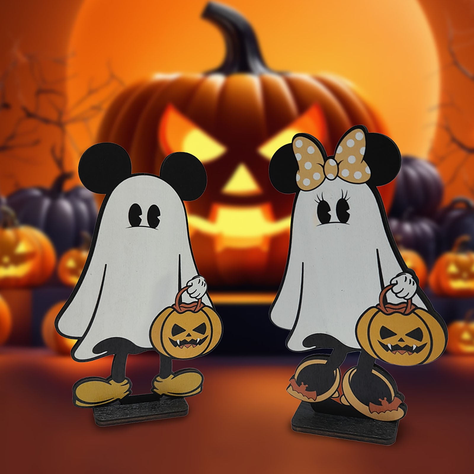 Mickey Mouse and Minnie 2024 Mouse Halloween Figures