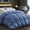 Blue, variant on Pinch Pleat Goose Feather Down Comforter Palatial King Size, Hypoallergenic & Breathable Medium Warmth for All Season Duvet Insert (120x98", Blue)