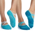 thumbnail image 1 of Gaiam Calcetines de barra de yoga – Accesorios de agarre antideslizantes con dedos pegajosos para mujeres y hombres – Pure Barre Hot Yoga Pilates Ballet Dance Home – Frost 2 unidades, 1 of 5