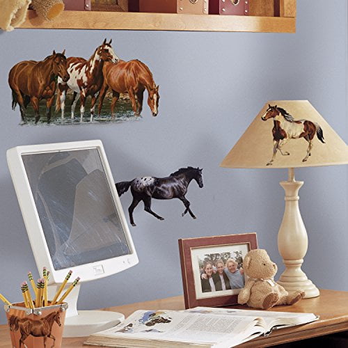 Autocollants Muraux Chevaux Sauvages à Peler et Coller
