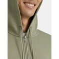 thumbnail image 4 of Athletic Works Men's and Big Men's Fleece Zip Hoodie Sweatshirt, Size S-5XLT, 4 of 5
