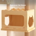 thumbnail image 6 of Villeston 66.9" Wood Cat Tree Tower for Indoor Cats with Sisal-Covered Scratching Posts and Top Perch, Cat Condo with Acrylic Hammock for Small Large Cats, 6 of 7