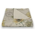 thumbnail image 3 of Creative Products Sunflower Pattern on Cream 50 x 60 Coral Fleece Blanket, 3 of 3