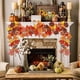 thumbnail image 5 of Guirnalda de hojas de arce simuladas de 177 cm, multicolor, para decoración de otoño, Halloween y Acción de Gracias | Hojas de plástico resistentes | Decoración para fiestas en interiores y, 5 of 6
