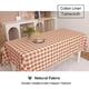 thumbnail image 2 of Nvzi Rustic Plaid Tassel Tablecloth-Country Buffalo Check Cotton Table Cloth for Spring Fall Thanksgiving Farmhouse Kitchen Dining Restaurant Decoration(Rectangle/Oblong, 51*70.8, Orange), 2 of 5