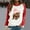Red, variant on Women Raglan Sweatshirt Owl Print Fashion Contrast Color Top Sweater Long Sleeves