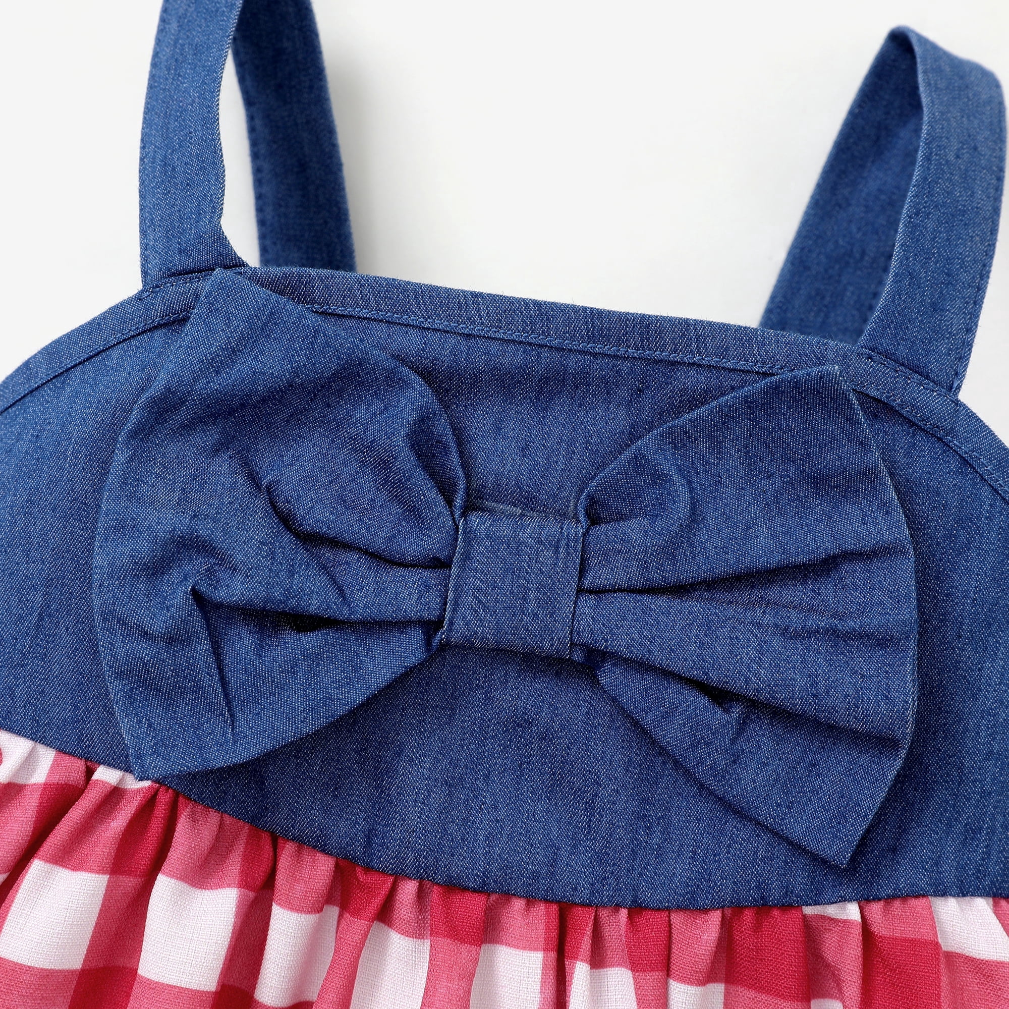 Disney Winnie the Pooh Baby Girls Dresses Graphic Sleeveless Denim Outfits Clothes for Little Girl Sizes 3M-5T Blue