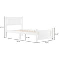 Twin Bed Frame with Headboard, YOFE White Twin Size Platform Bed Frame