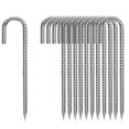 thumbnail image 1 of Estacas de Tierra QNLONG Resistente Tipo J para Varillas, 30 cm, 20 piezas, 1 of 6