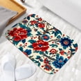 thumbnail image 4 of 1pc Floral Pattern Absorbent Non-Slip Bathroom Thickened Flannel Rug Decor,Soft,Quick Drying,Suitable For Indoor/outdoor Use,Bathrooms,Bedrooms,Kitchens,Terrace,Laundry Rooms,16"x24", 4 of 9