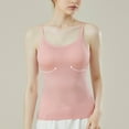 thumbnail image 2 of Pejock Women's Cotton Cami with Built in Bra, Adjustable Spaghetti Strap Tank Top, Seamless Everyday Stretch Camisole, Comfortable Undershir, 2 of 7