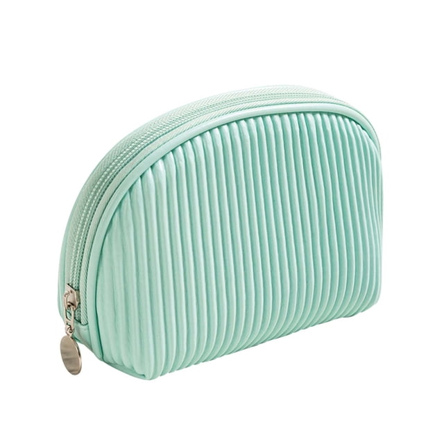 Demi-moitié, Trousse de Maquillage Plissée, Sac de Rangement Portable Demi-Rond, Sacs de Voyage pour Femmes, Trousse de Maquillage de Voyage, Sacs de Maquillage pour Femmes
